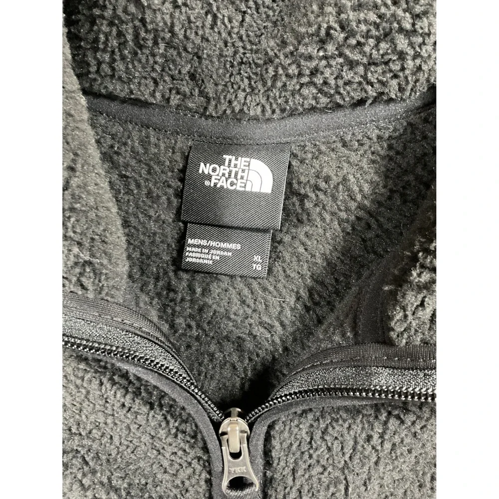 The North Face Mens XL Sherpa Fleece Vest Full Zip Gray High Pile 1790